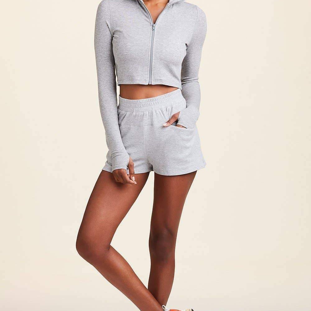 Plie Short - Heather Grey